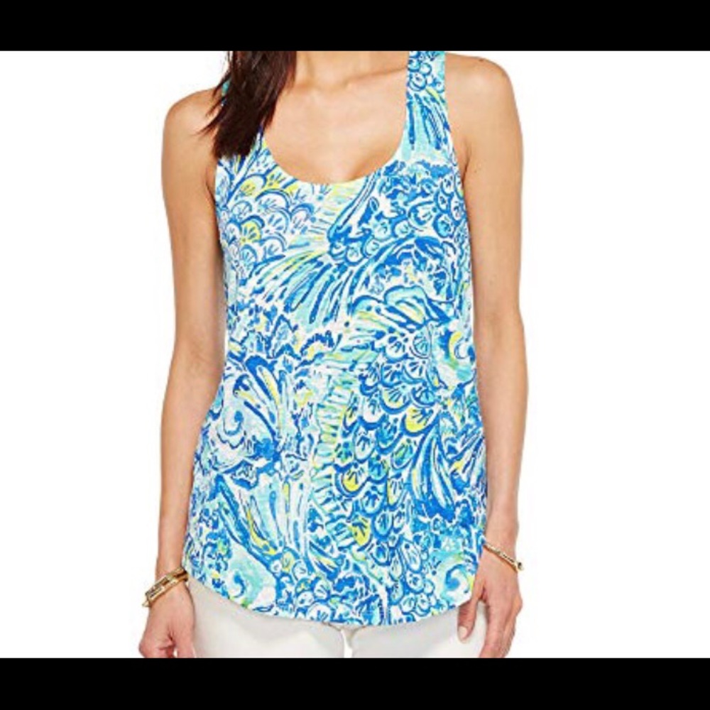 Lilly Pulitzer Cordelia racerback tank.